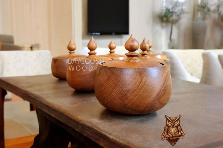 قندان چوبی خراطی